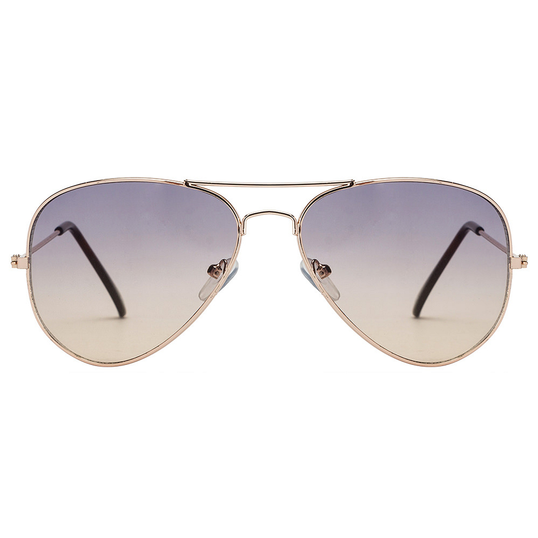 BRANDED Gold Full Rim Aviator left side