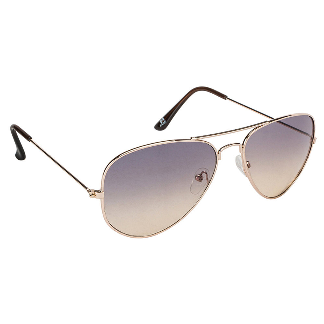 BRANDED Gold Full Rim Aviator left side