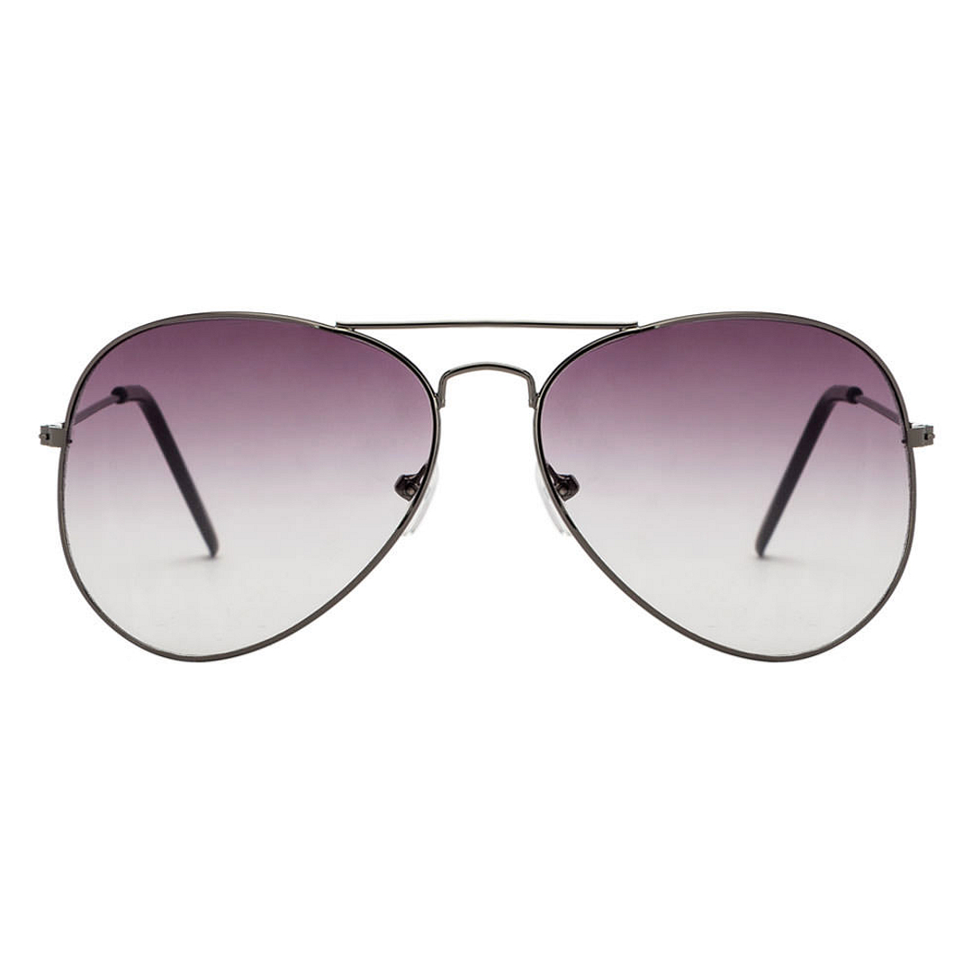 BRANDED Mid Gunmetal Full Rim Aviator left side