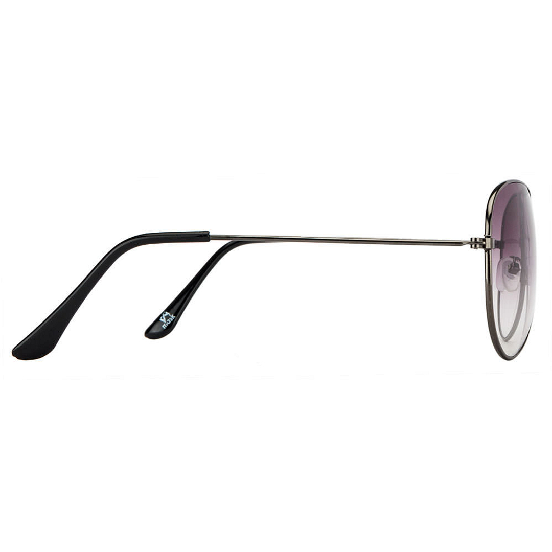 BRANDED Mid Gunmetal Full Rim Aviator right side