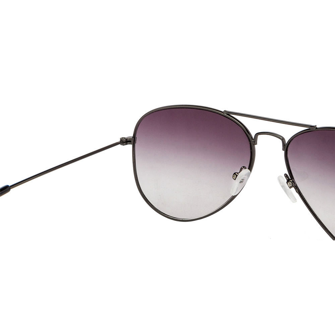 BRANDED Mid Gunmetal Full Rim Aviator left side