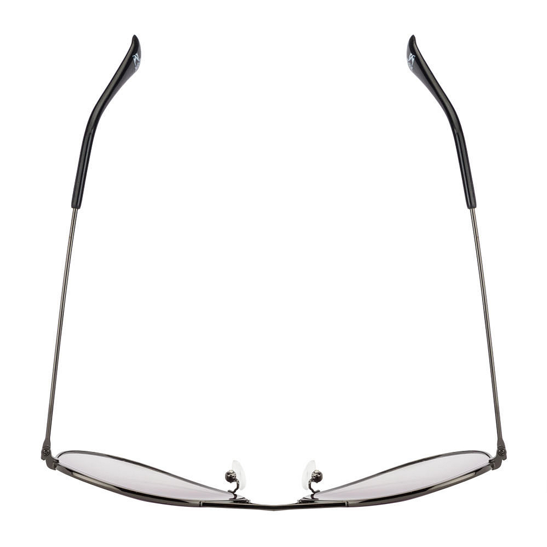 BRANDED Mid Gunmetal Full Rim Aviator left side