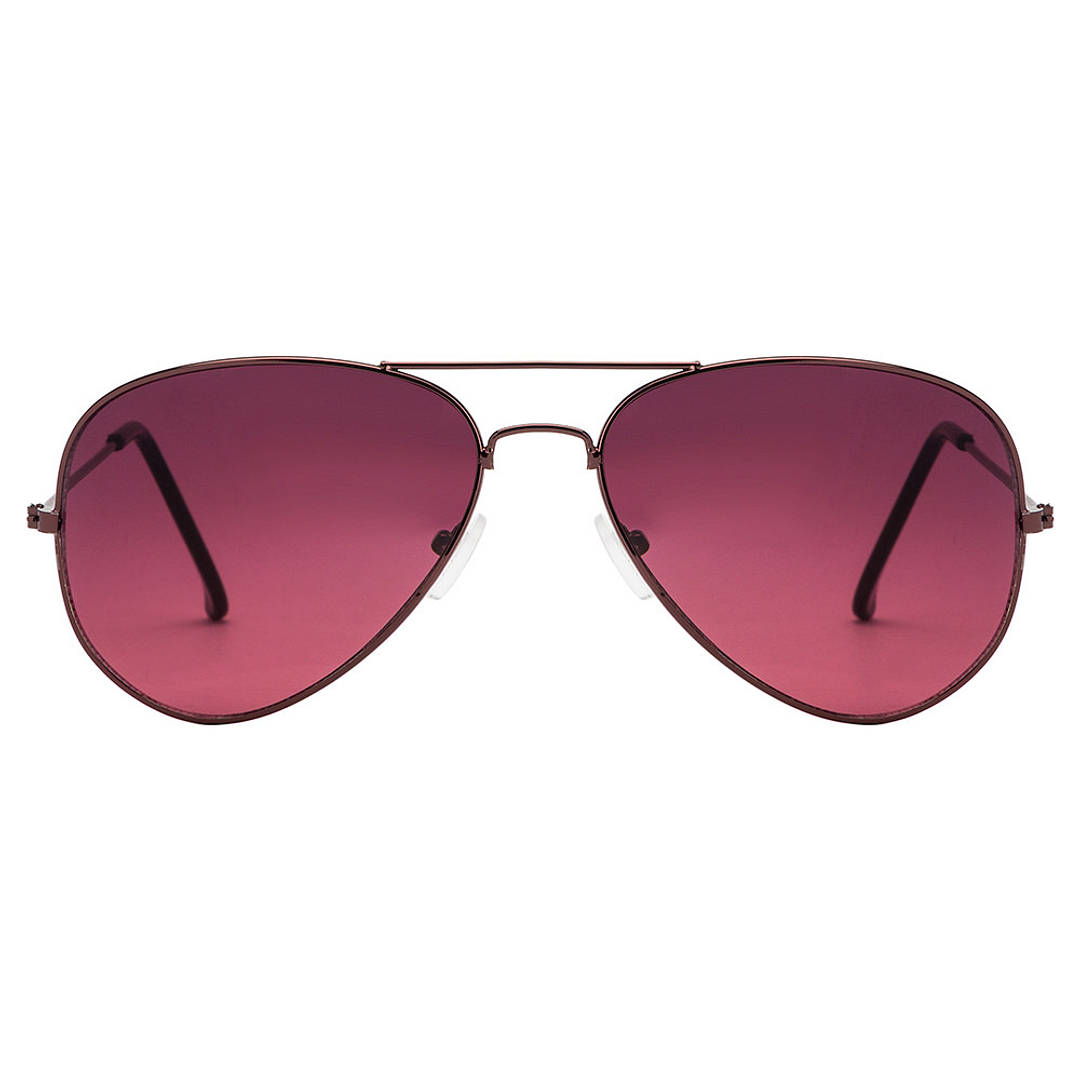 BRANDED Pink Full Rim Aviator left side