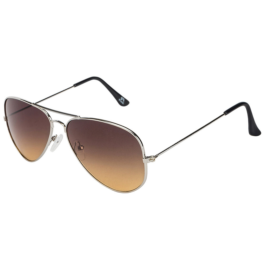 BRANDED Silver Full Rim Aviator right side