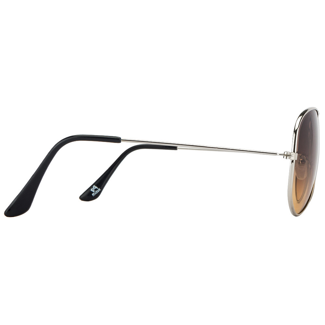 BRANDED Silver Full Rim Aviator right side