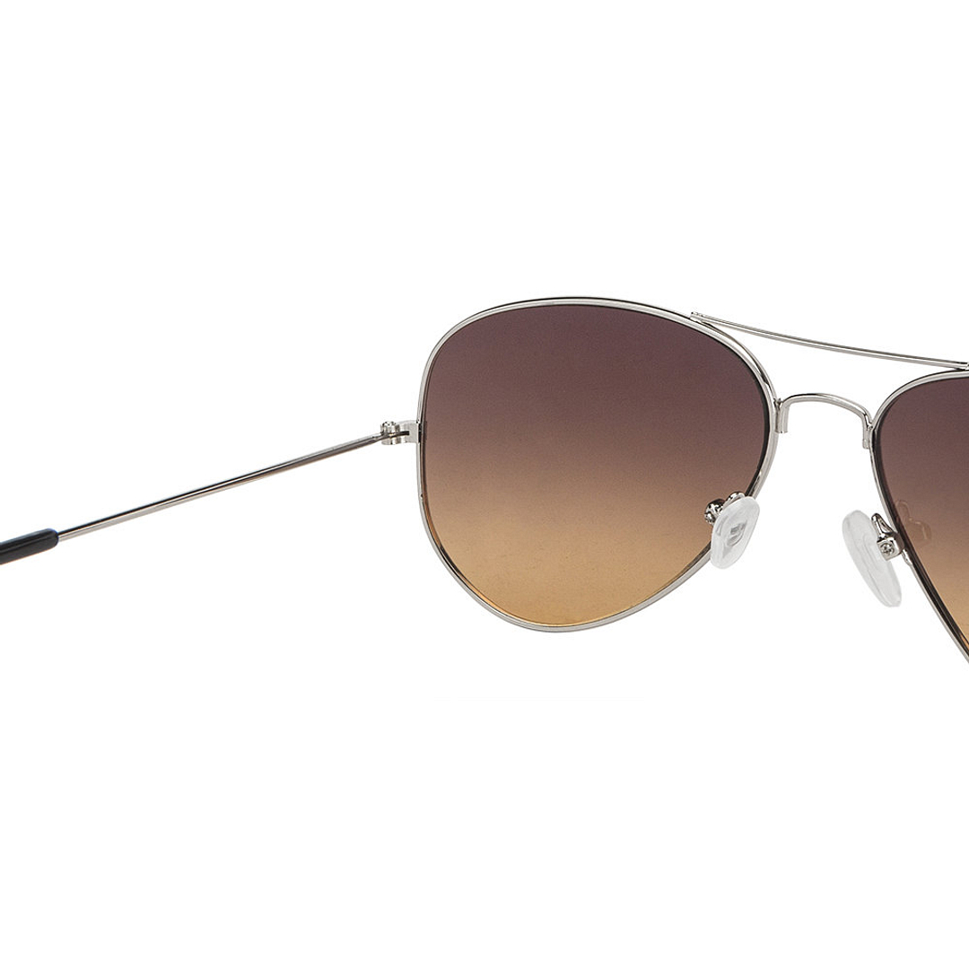 BRANDED Silver Full Rim Aviator left side