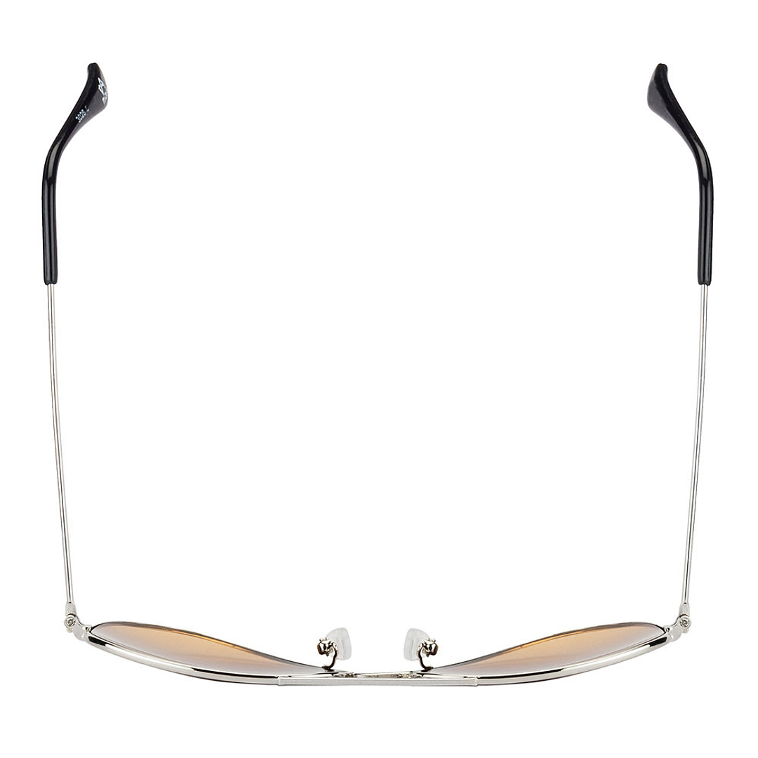 BRANDED Silver Full Rim Aviator left side