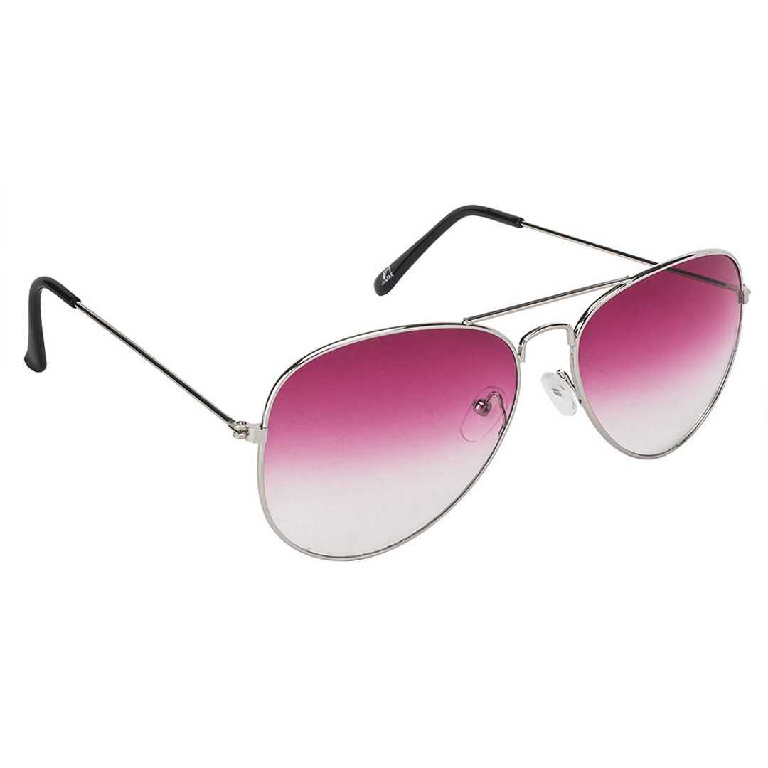 BRANDED Silver Full Rim Aviator left side