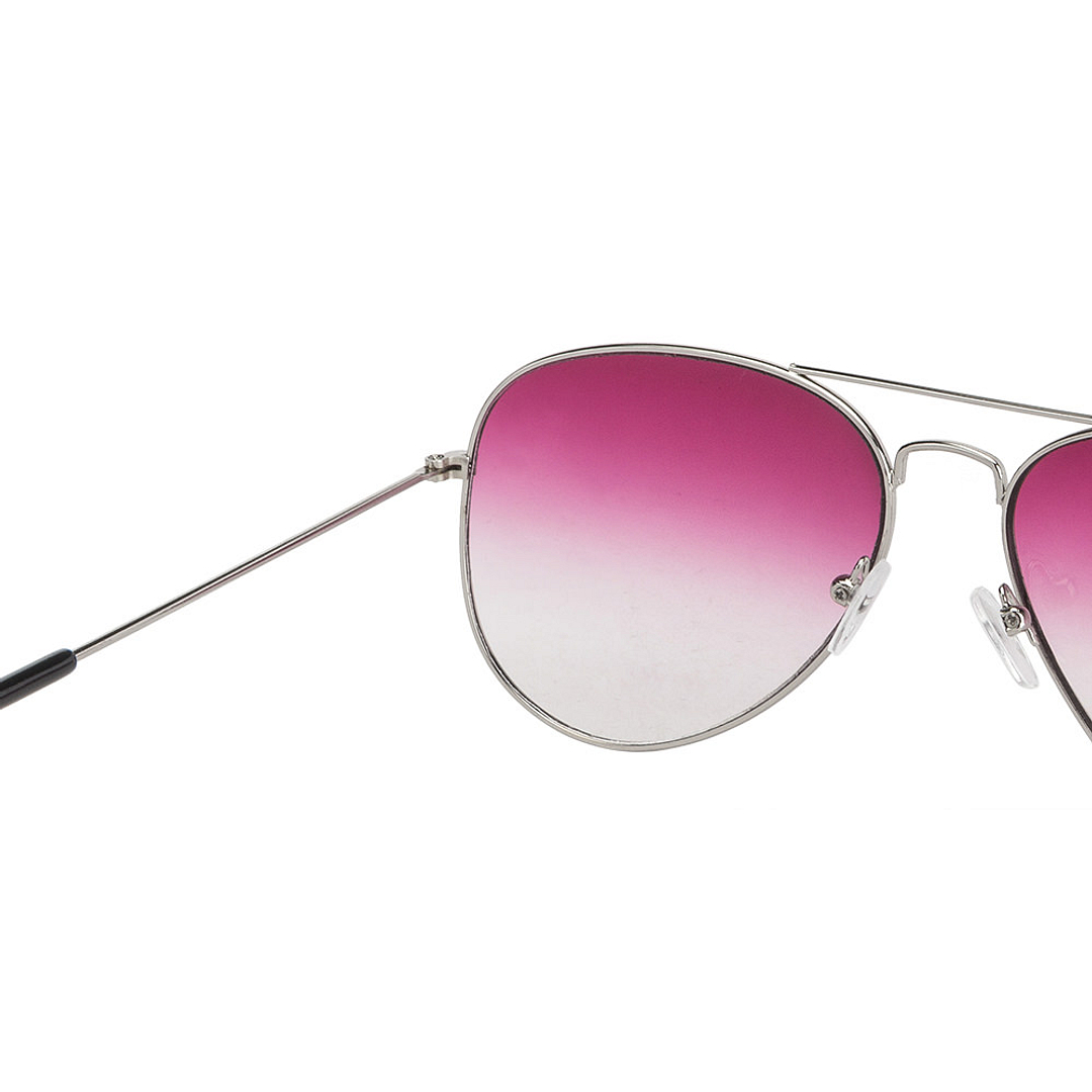 BRANDED Silver Full Rim Aviator left side