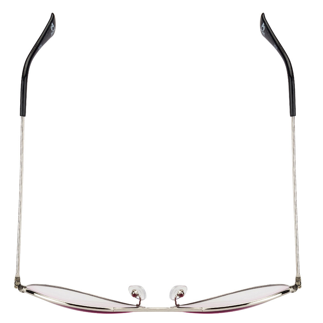 BRANDED Silver Full Rim Aviator left side