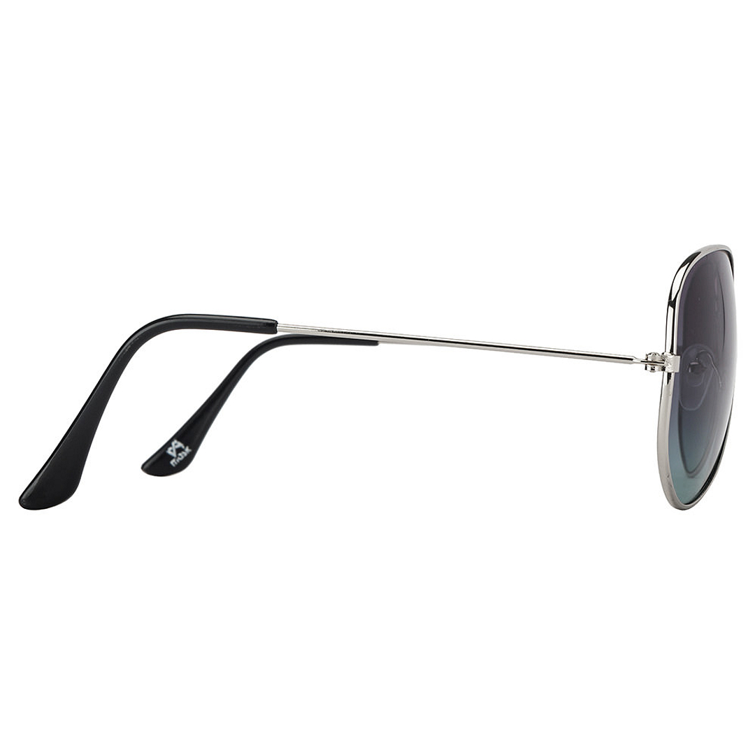 BRANDED Silver Full Rim Aviator right side