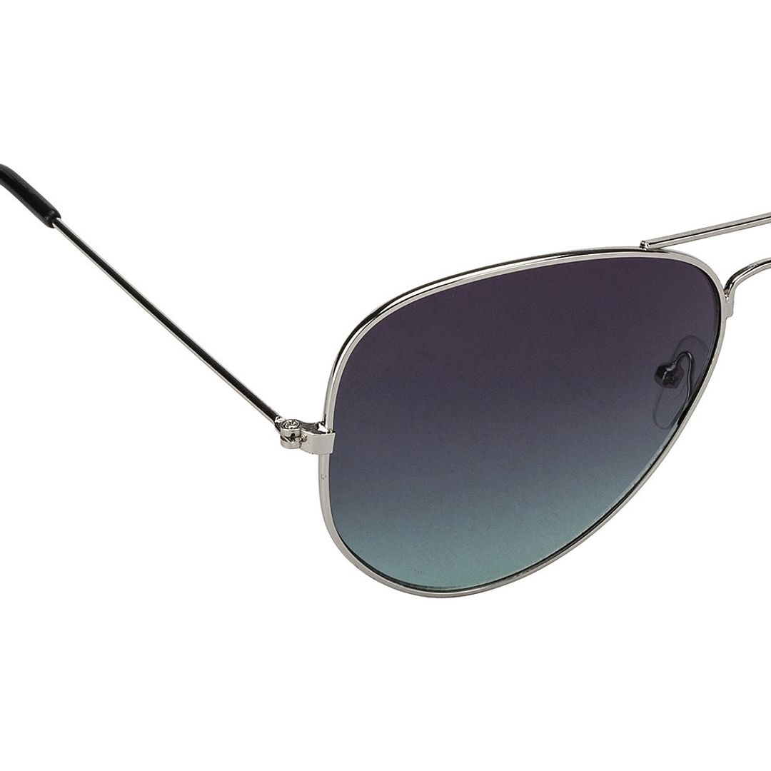 BRANDED Silver Full Rim Aviator right side