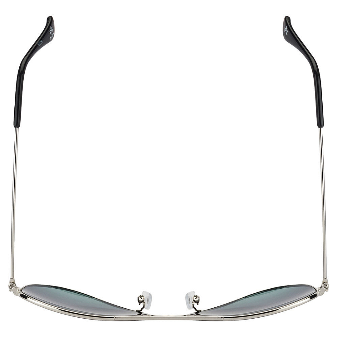 BRANDED Silver Full Rim Aviator left side
