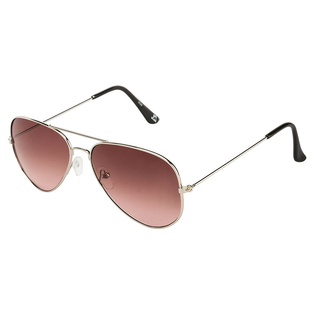 BRANDED Silver Full Rim Aviator right side