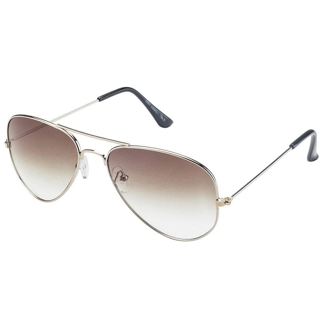 BRANDED Silver Full Rim Aviator right side