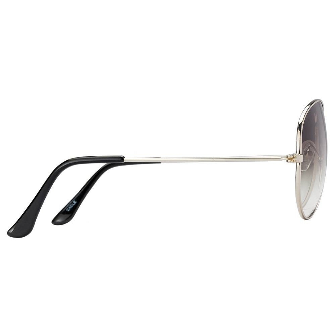 BRANDED Silver Full Rim Aviator right side