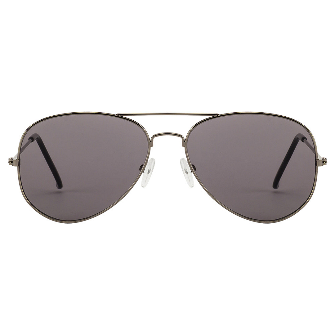 BRANDED Mid Gunmetal Full Rim Aviator left side