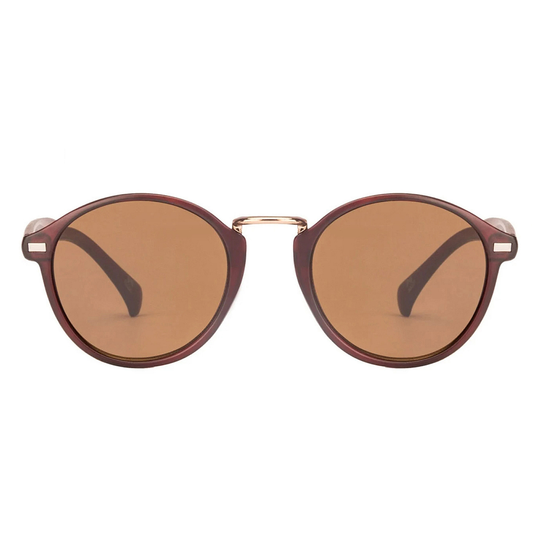 Mask Light Brown Full Rim Round left side