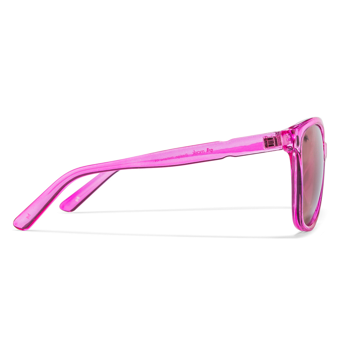 BRANDED Pink Transparent Full Rim Cat Eye right side
