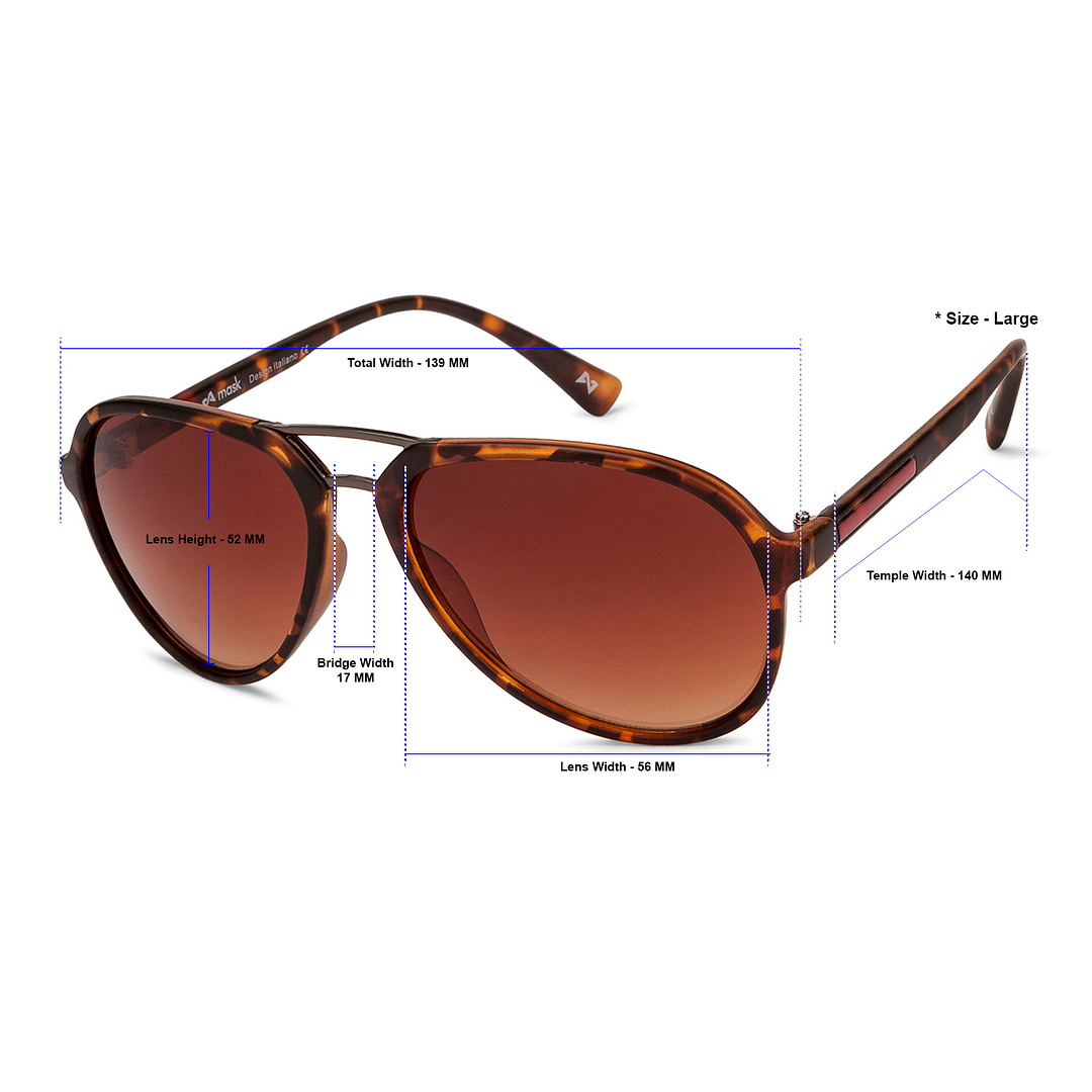 Mask Gunmetal Full Rim Aviator left side