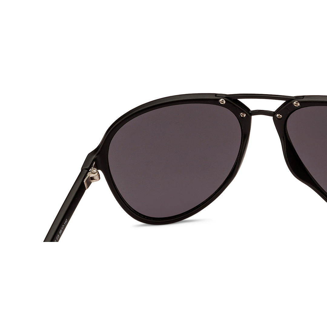 Mask Black Full Rim Aviator right side