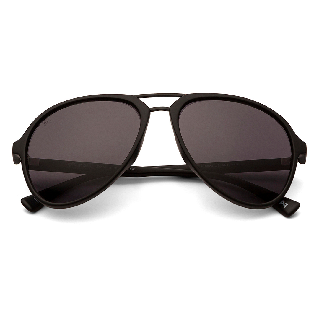 Mask Black Full Rim Aviator left side