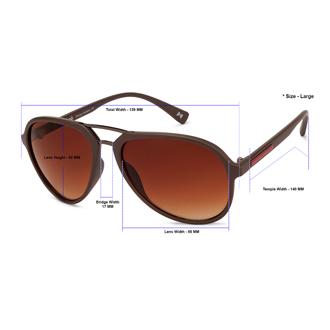 Mask Light Brown Full Rim Aviator right side
