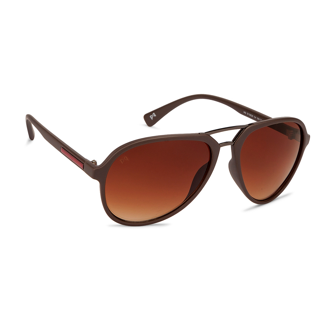 Mask Light Brown Full Rim Aviator left side