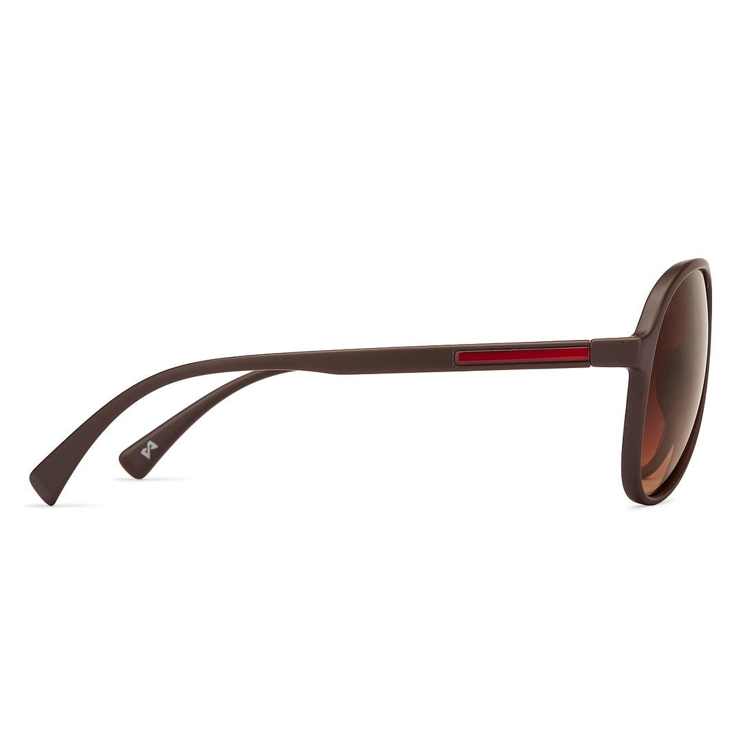 Mask Light Brown Full Rim Aviator right side