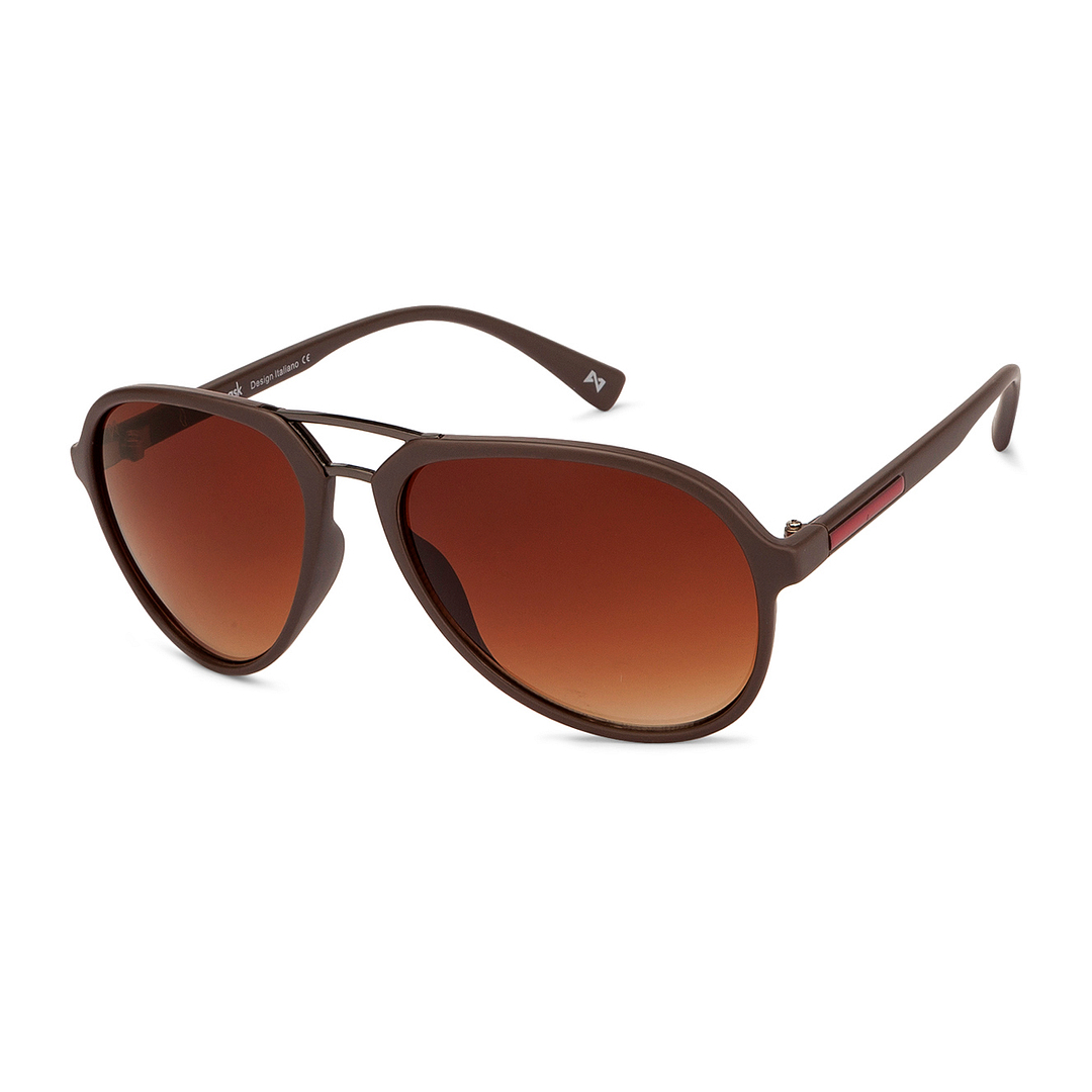 Mask Light Brown Full Rim Aviator left side