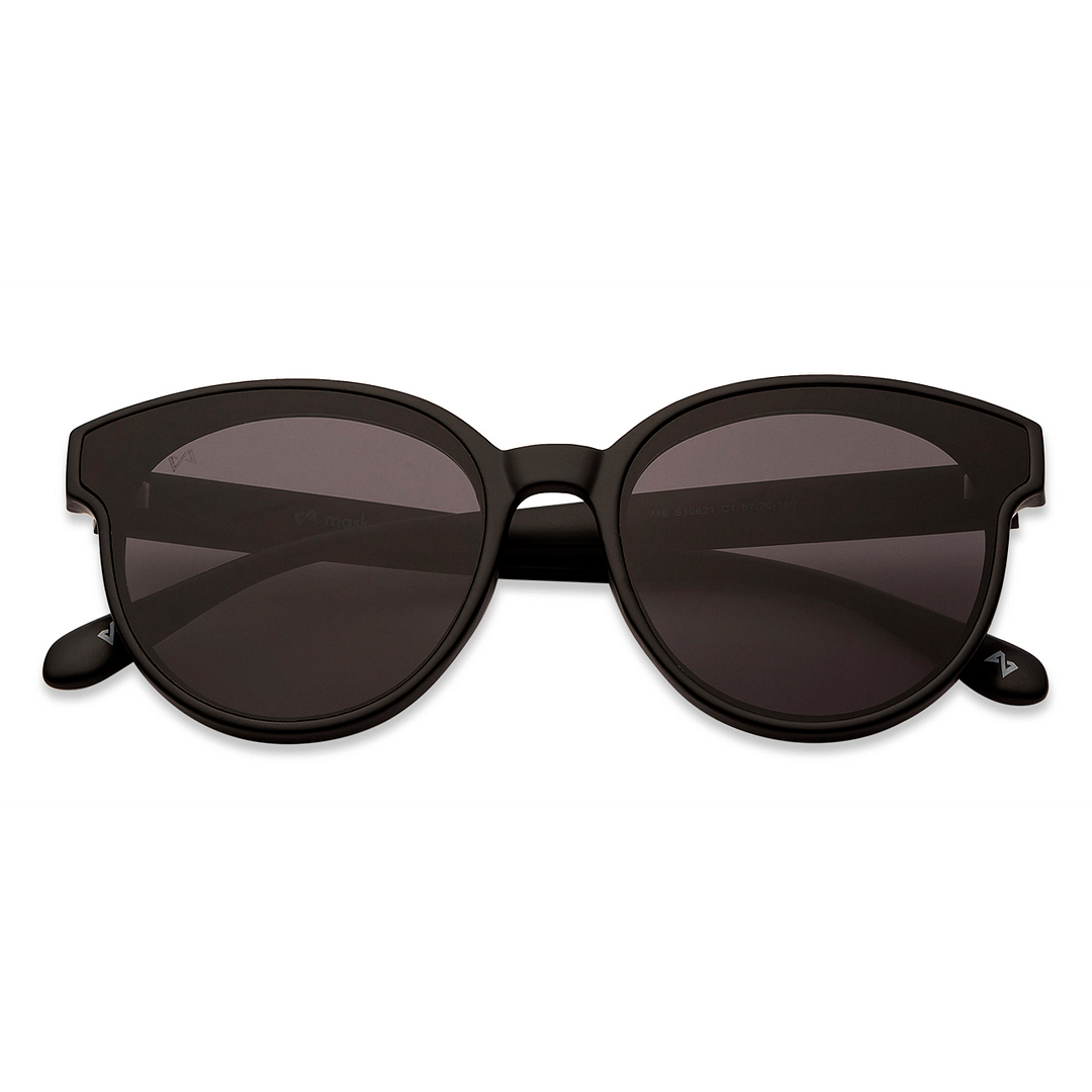 Mask Black Full Rim Round left side