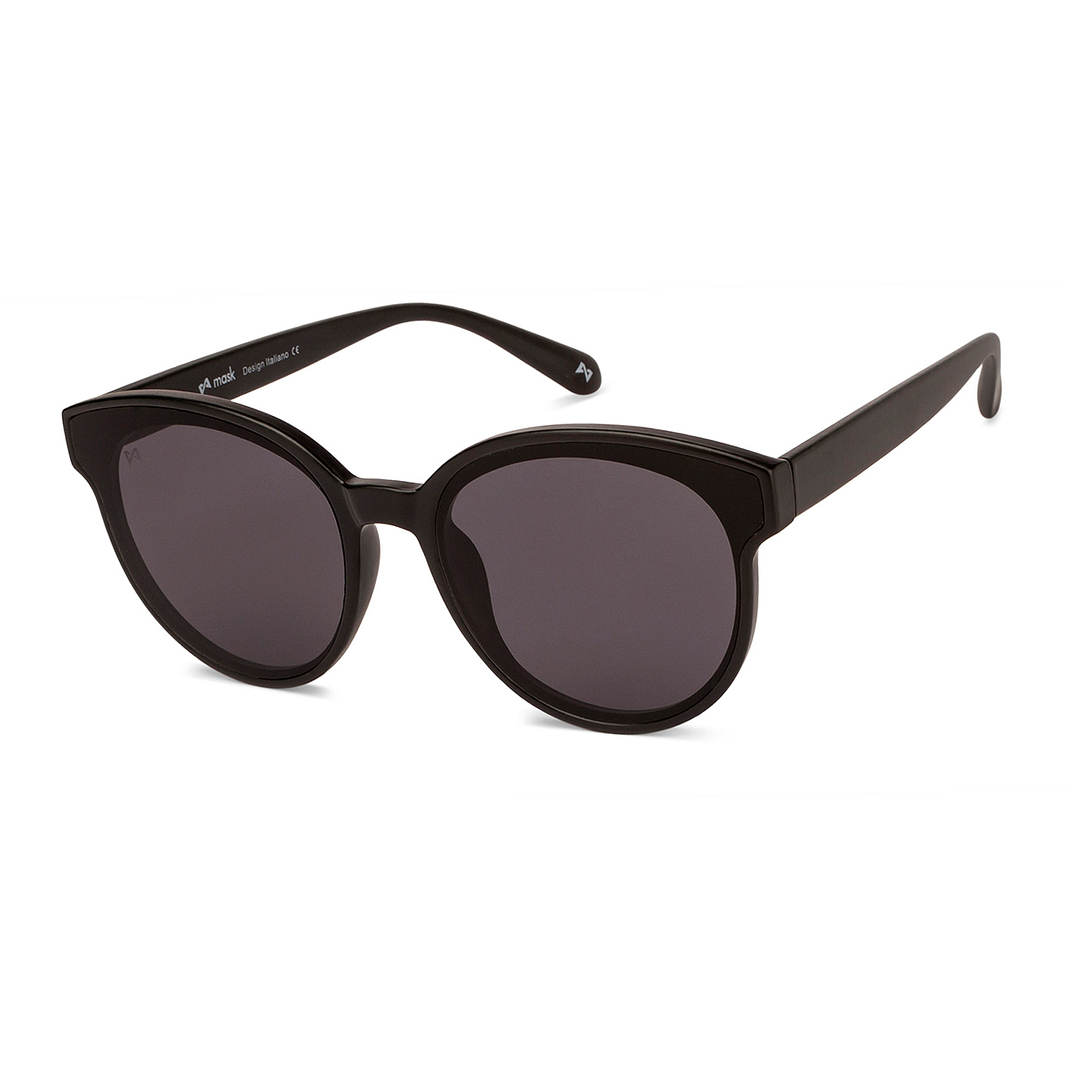 Mask Black Full Rim Round right side