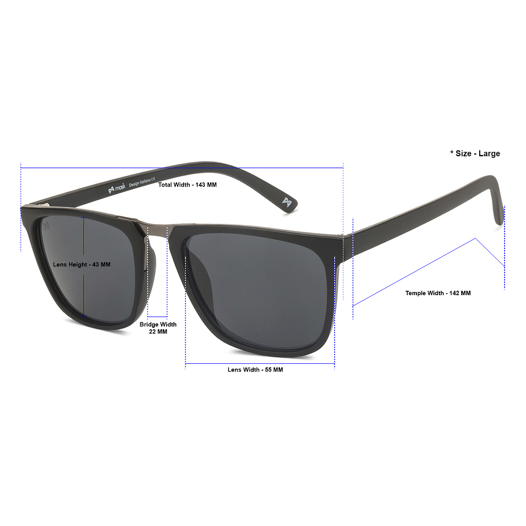 BRANDED Black Full Rim Rectangle right side