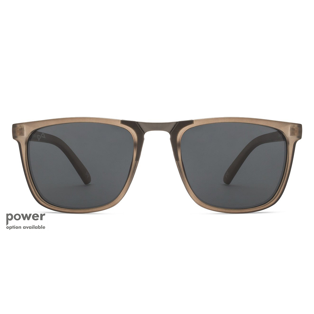 BRANDED Grey Transparent Full Rim Rectangle left side