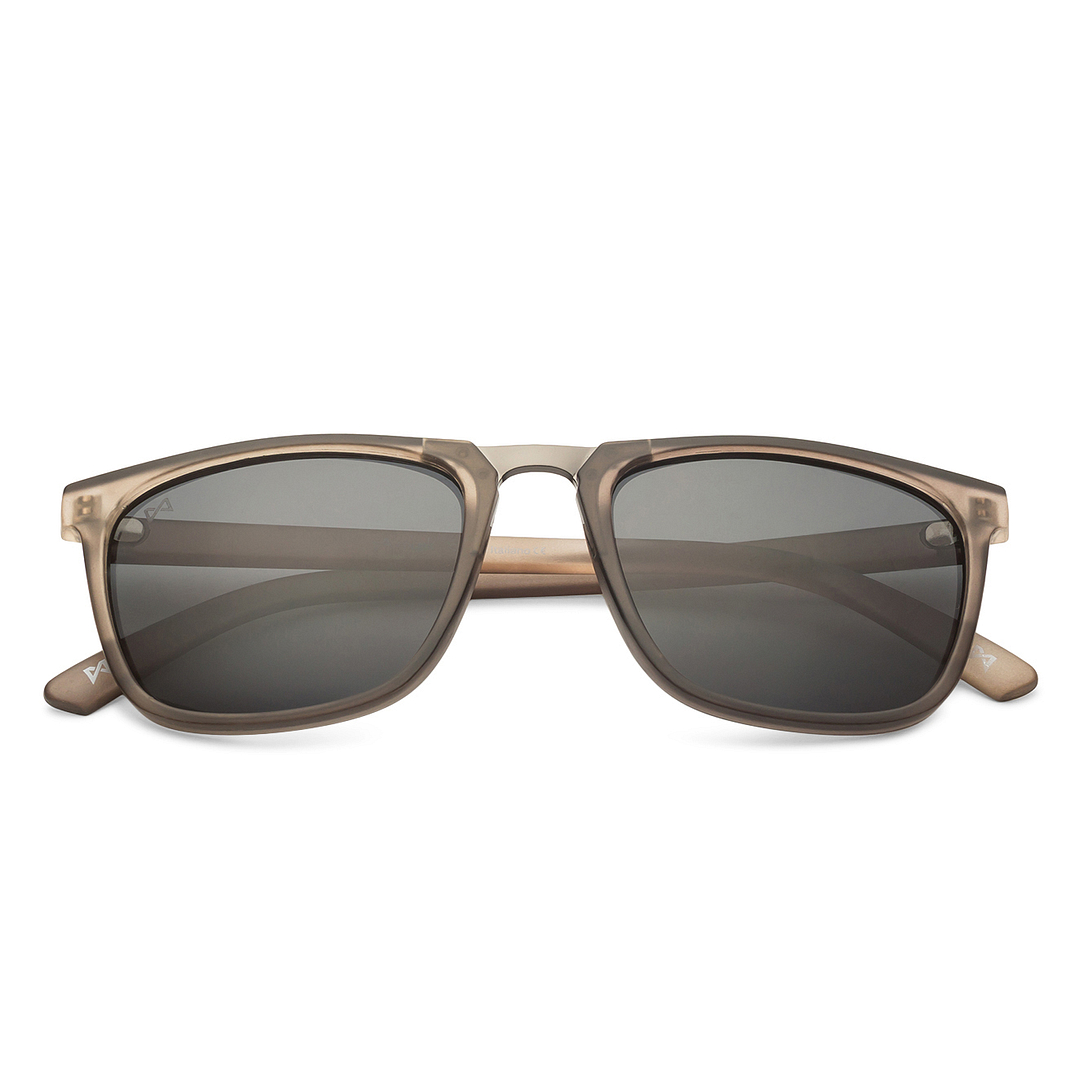 BRANDED Grey Transparent Full Rim Rectangle right side