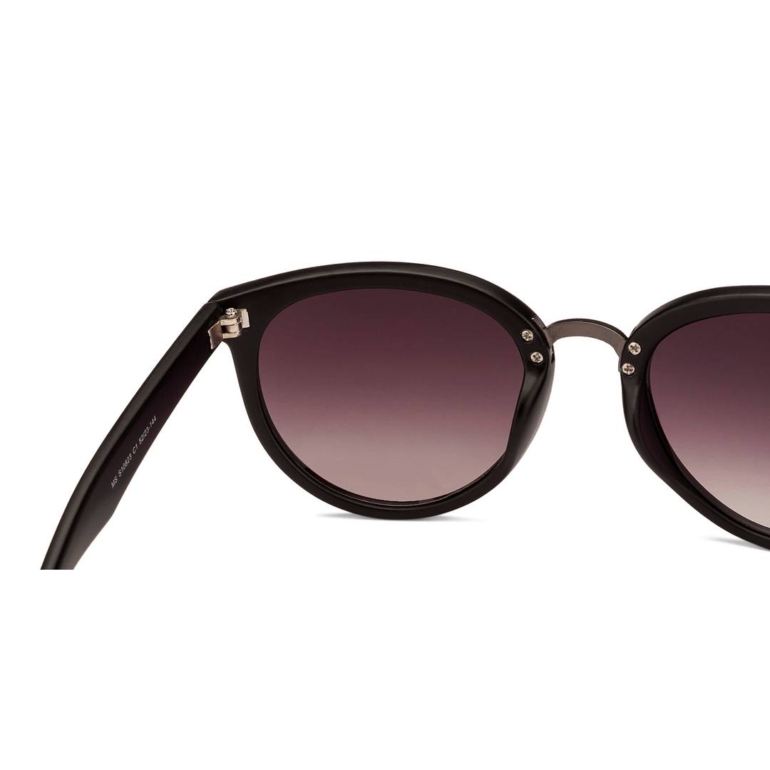 BRANDED Black Full Rim Round left side