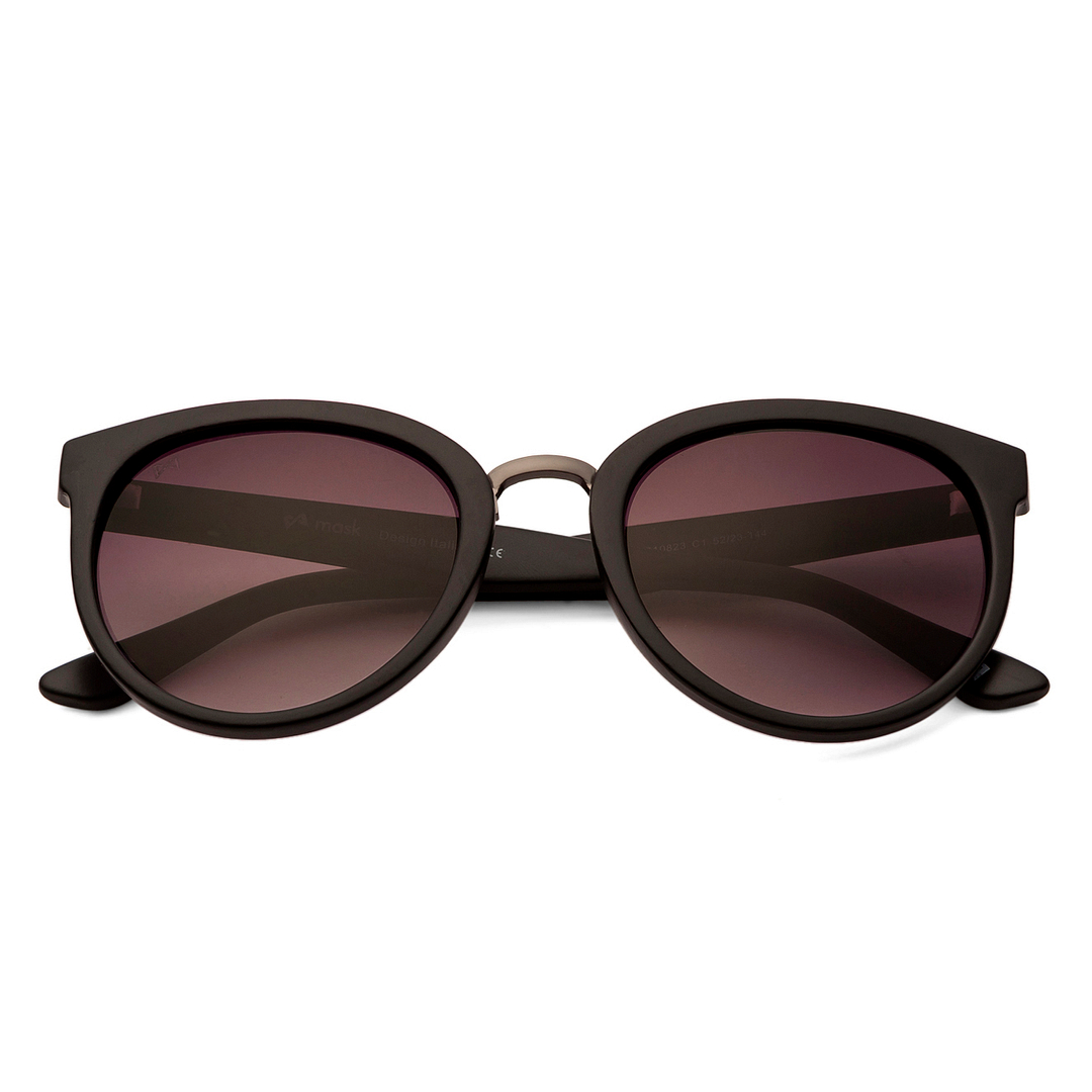 BRANDED Black Full Rim Round right side