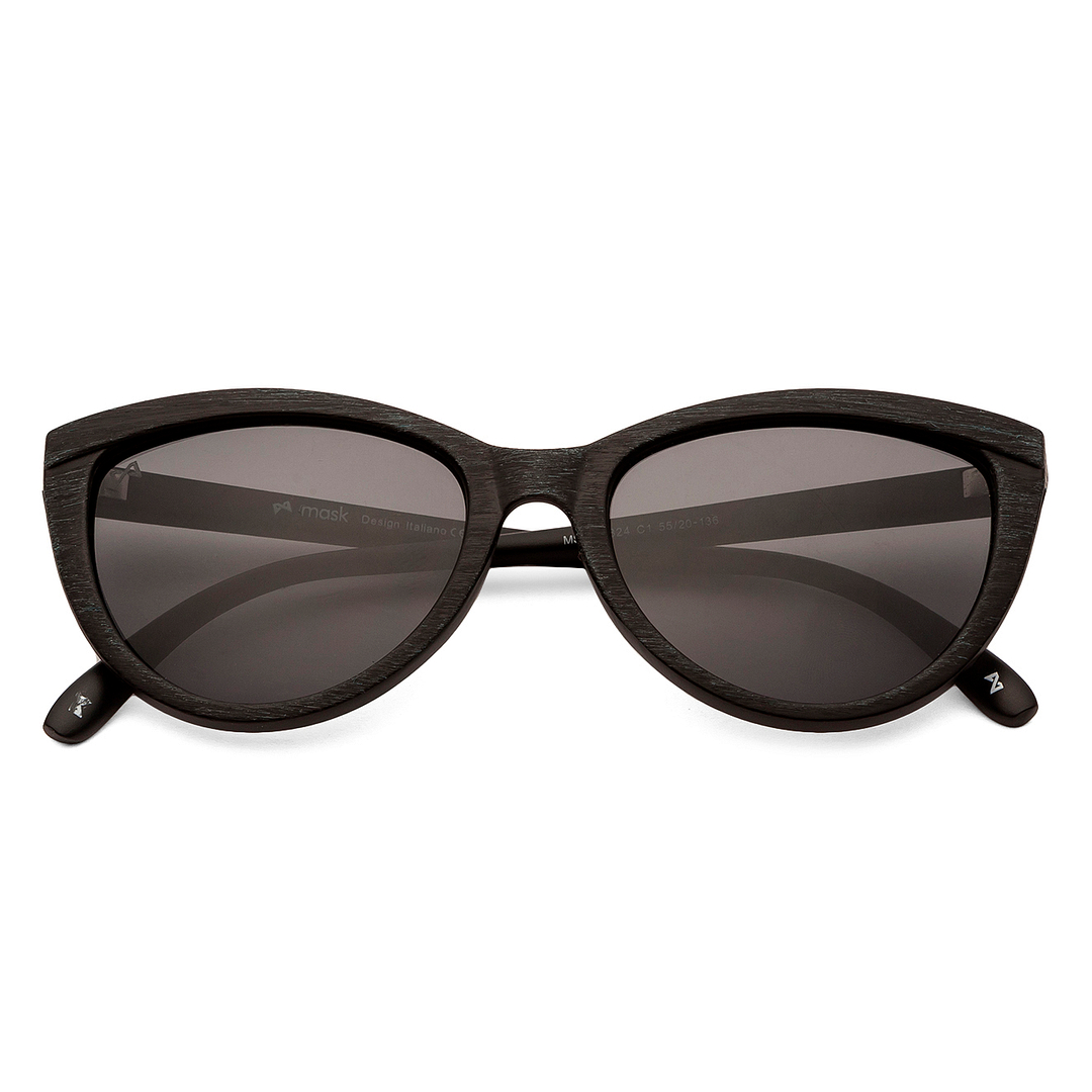 Mask Black Full Rim Cat Eye left side