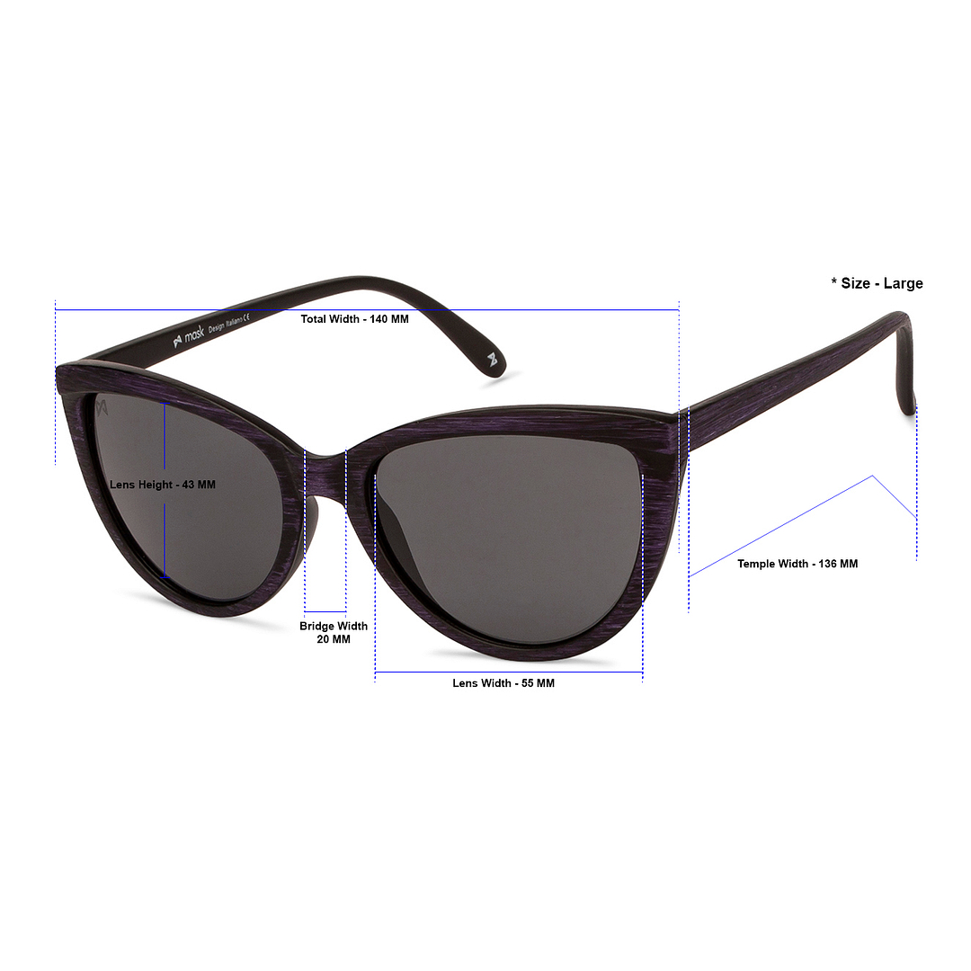 Mask Purple Full Rim Cat Eye left side