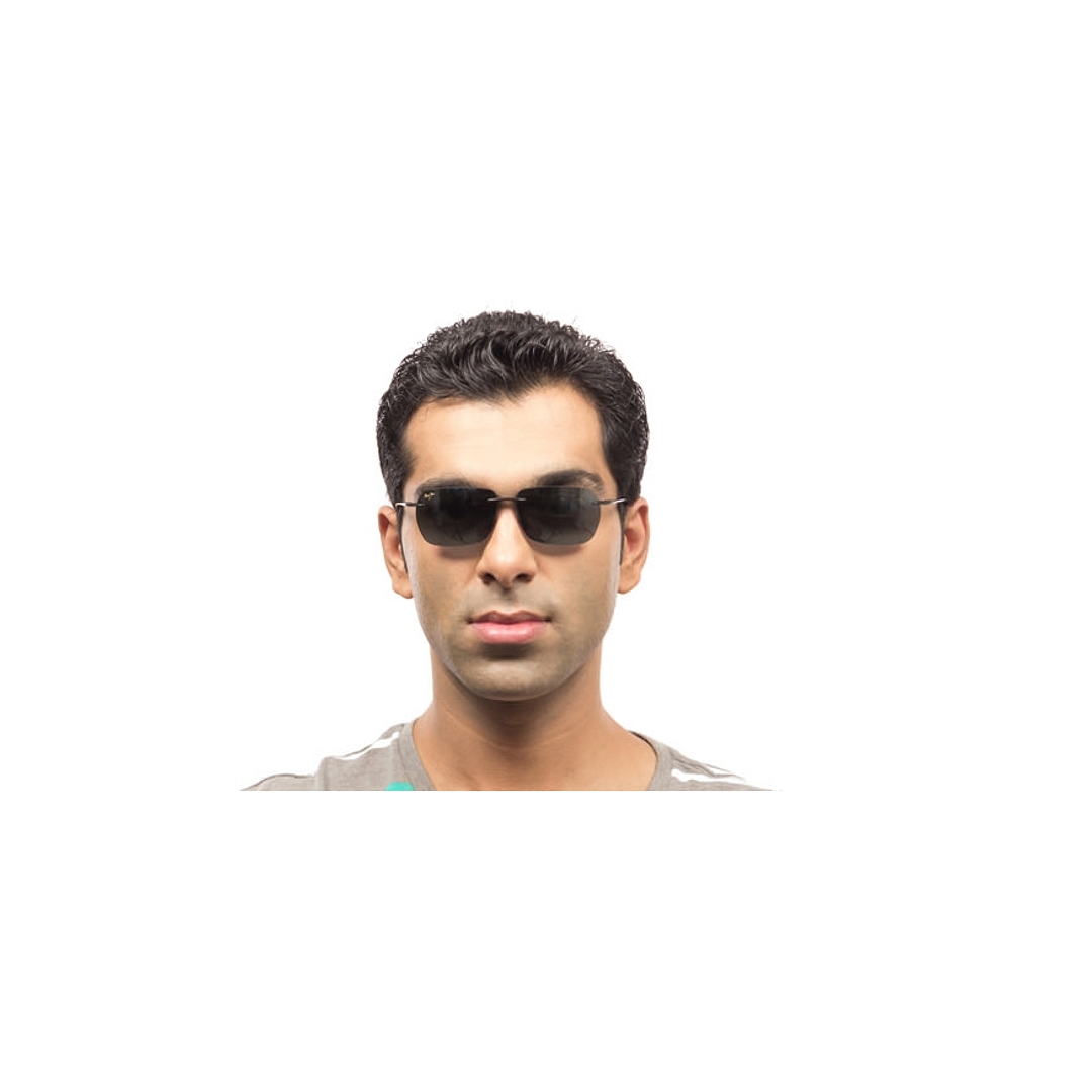 BRANDED Black Rimless Rectangle left side