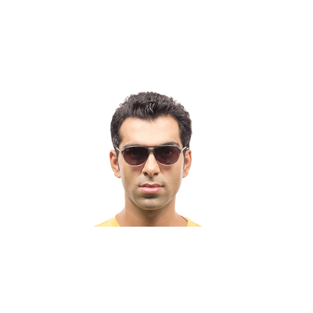 BRANDED Light Grey Full Rim Square right side