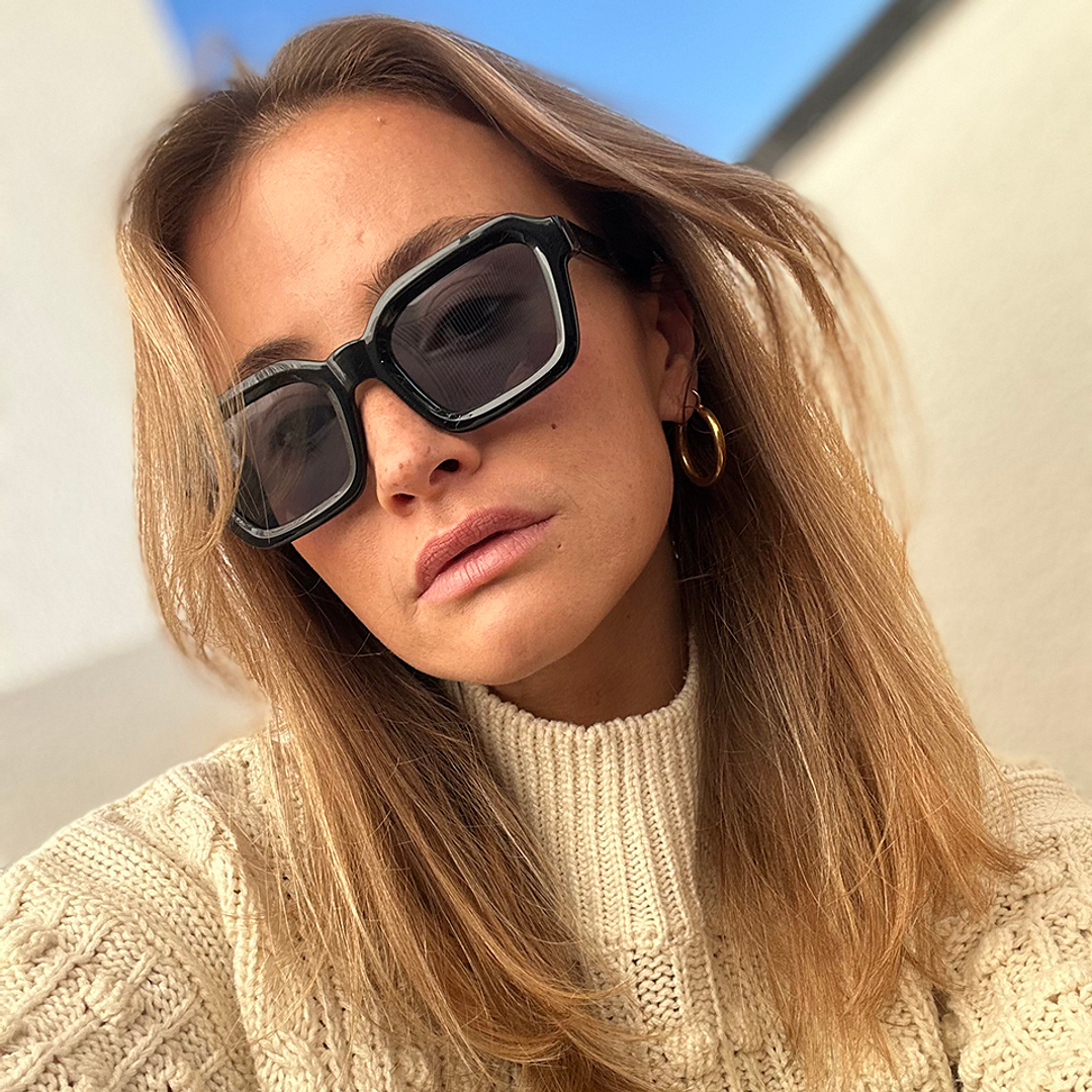 Meller Black Full Rim Geometric left side