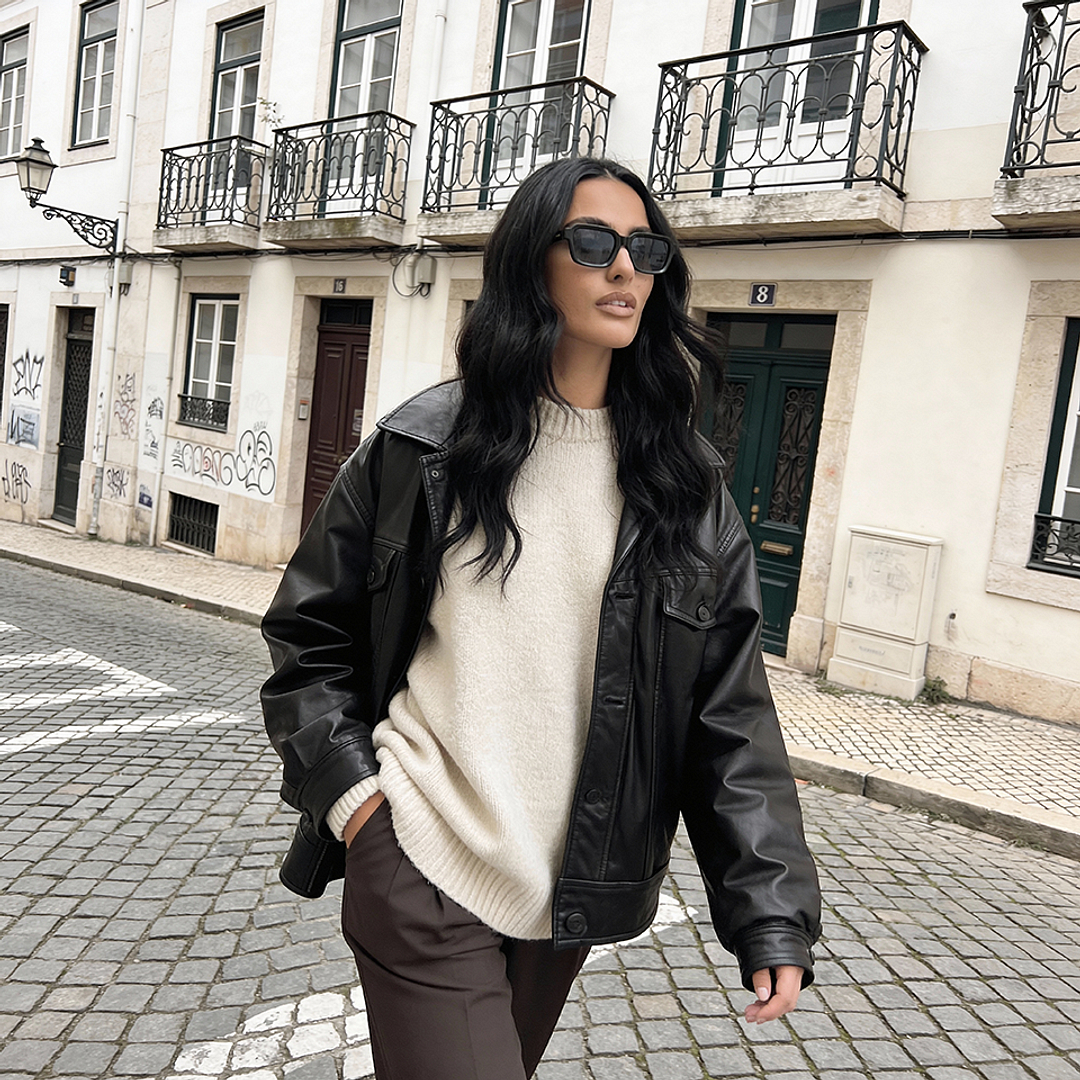 ميلر أسود حافة كاملة هندسي left side