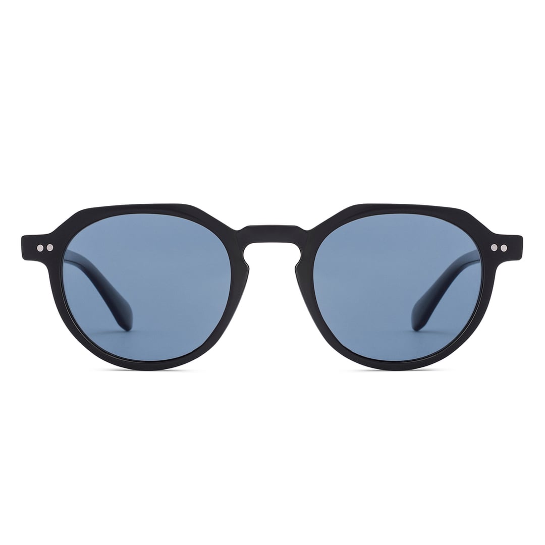 Meller Black Full Rim Round right side