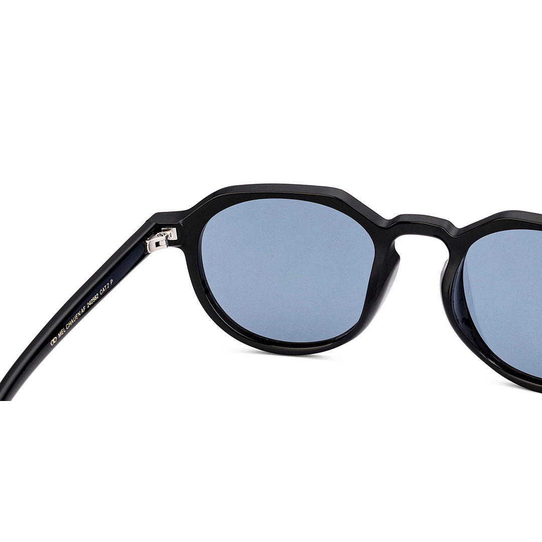 Meller Black Full Rim Round right side