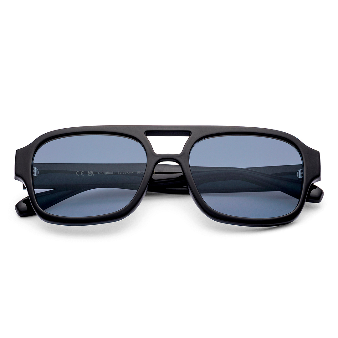 Meller Black Full Rim Rectangle left side