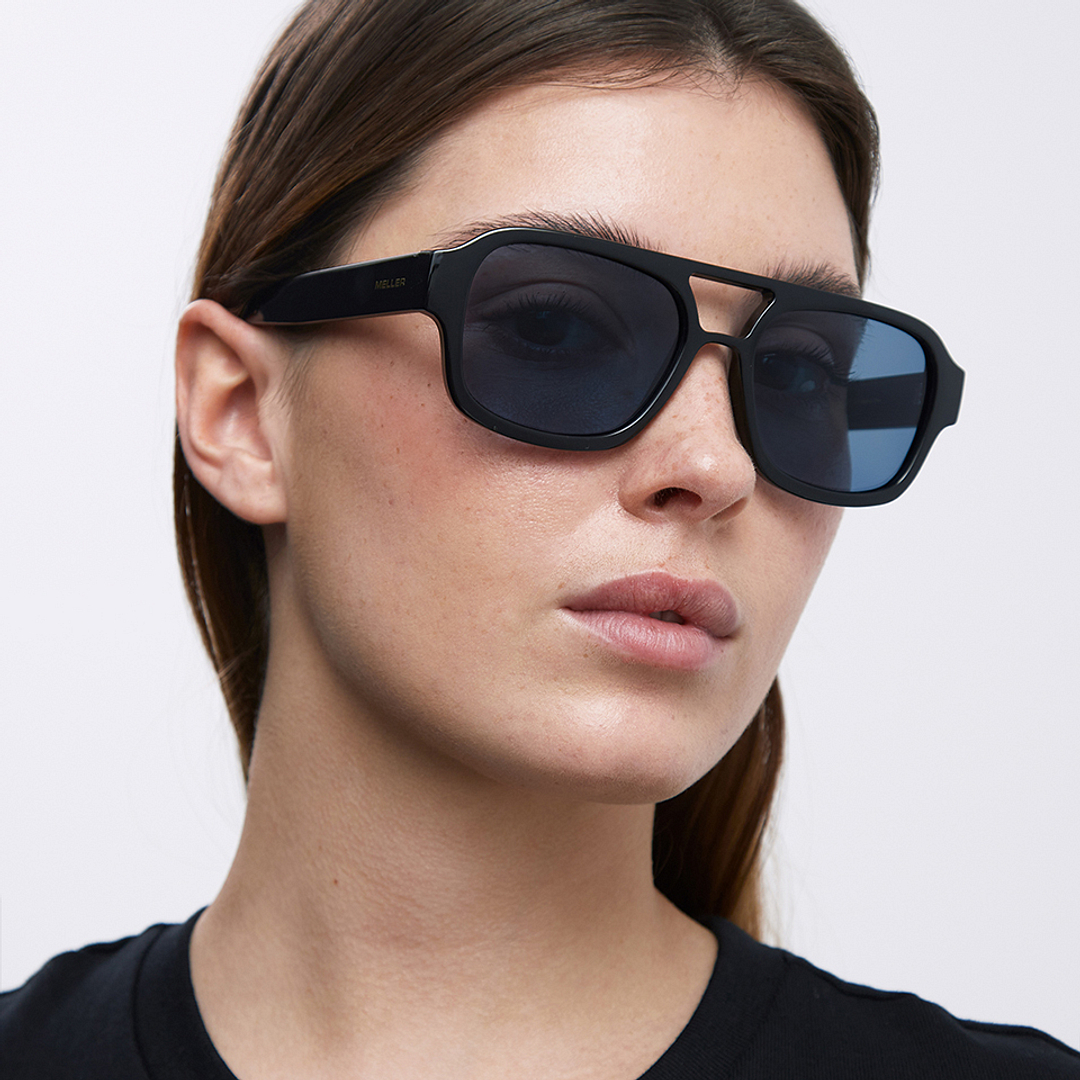 Meller Black Full Rim Rectangle right side