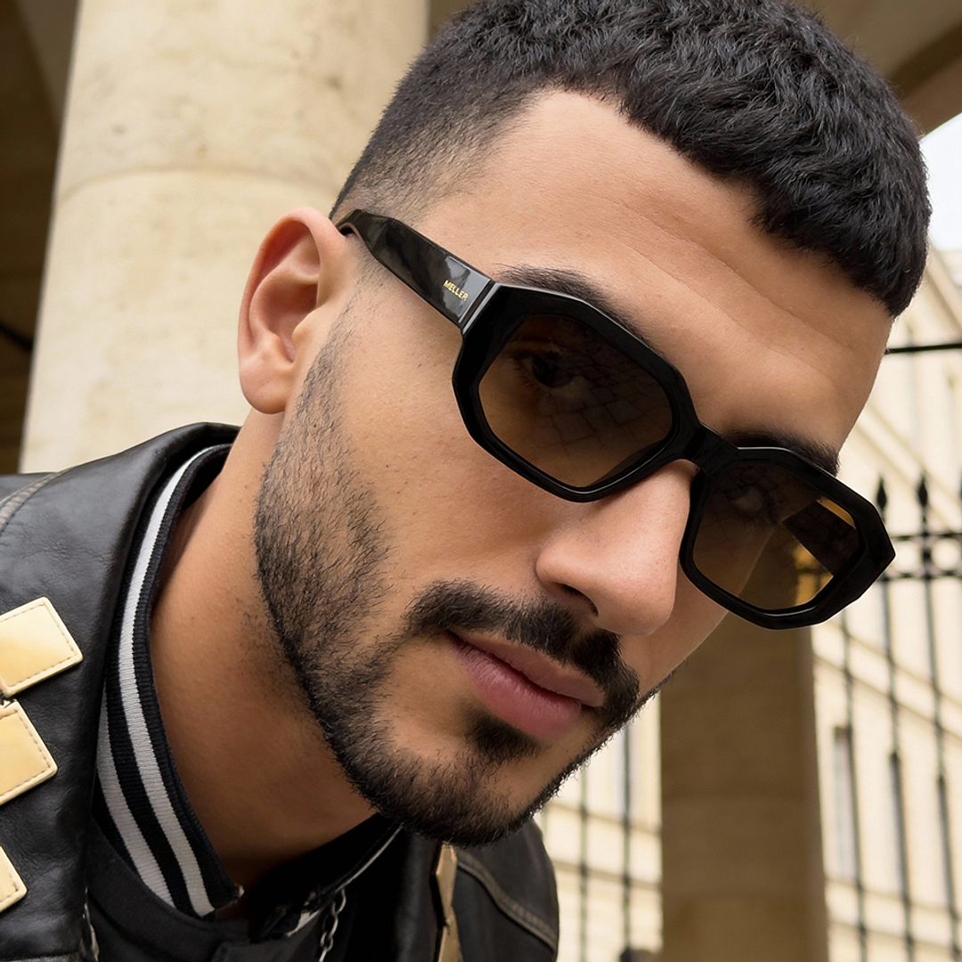 Meller Black Full Rim Geometric right side