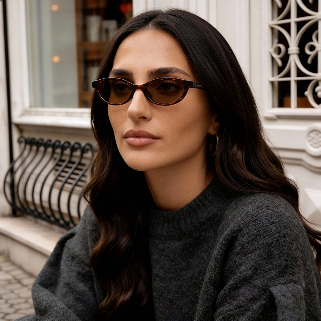 Demi Brown Gradient Full Rim Oval Meller BINTI MEL S18828
