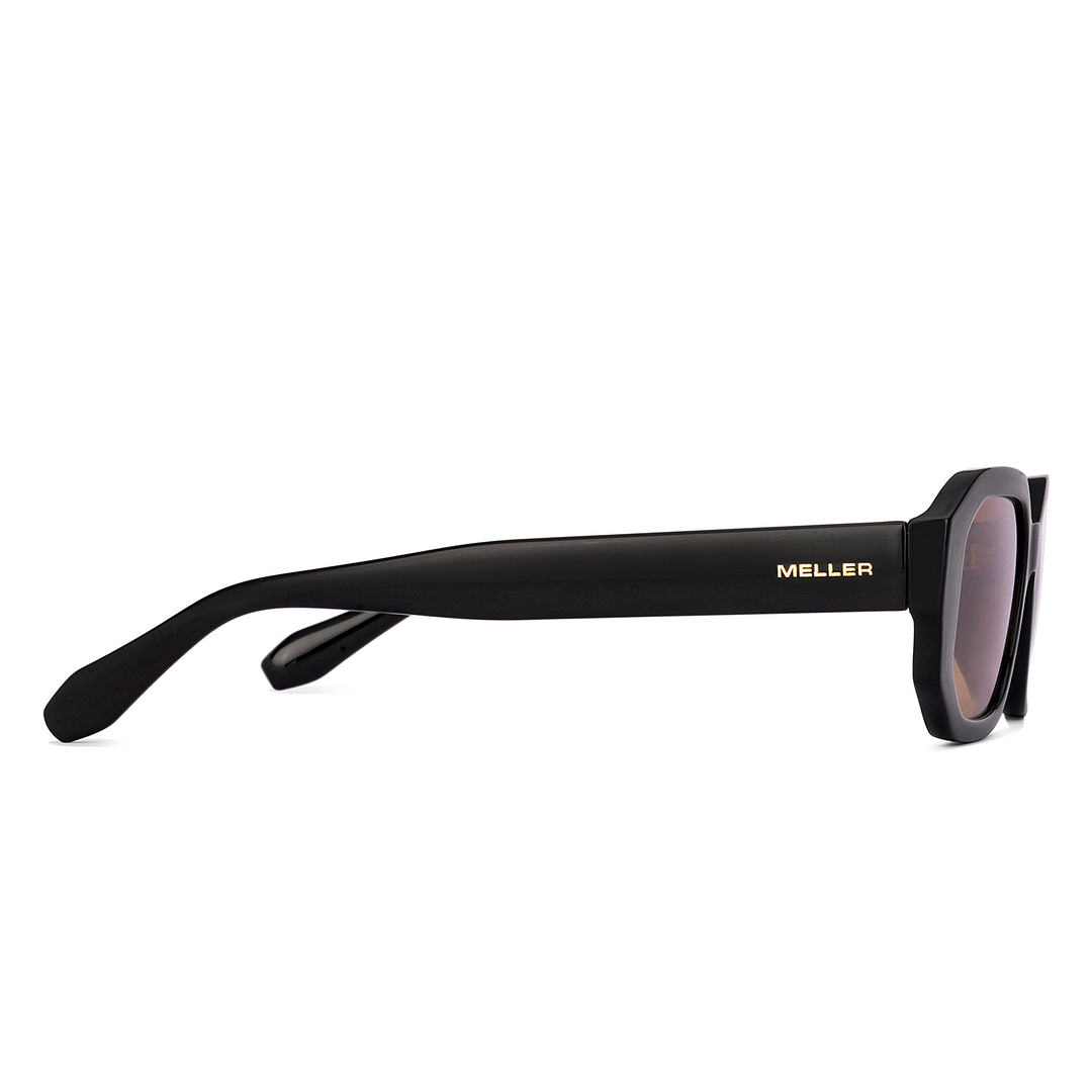 Meller Black Full Rim Rectangle left side